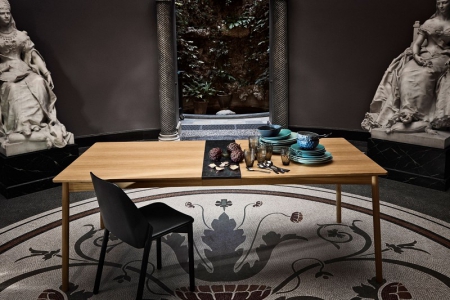 Drewniany stół z marmurowym dekorem Meet 1 Bolia