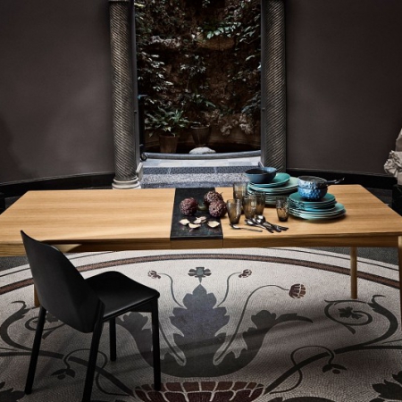 Drewniany stół z marmurowym dekorem Meet 1 Bolia