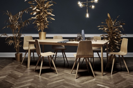 Drewniany stół z marmurowym dekorem Meet 5 Bolia