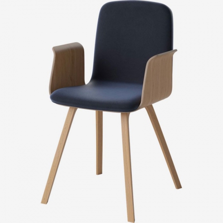 Krzesło tapicerowane z podłokietnikami Palm 6 Bolia