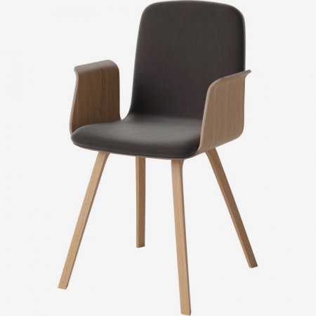 Krzesło tapicerowane z podłokietnikami Palm 8 Bolia