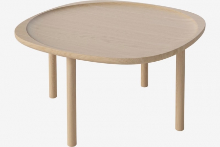 Skandynawski stolik kawowy z drewna Trace 3 Bolia