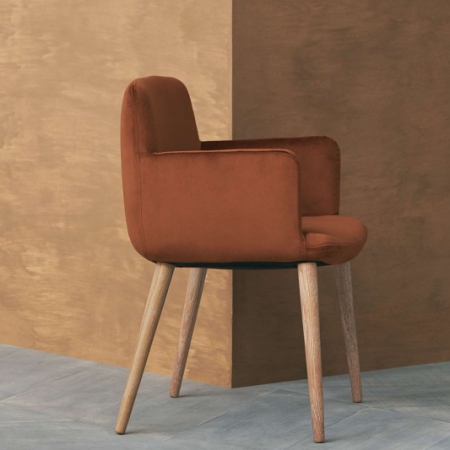 Tapicerowane krzesło z podłokietnikami C3 1 Bolia