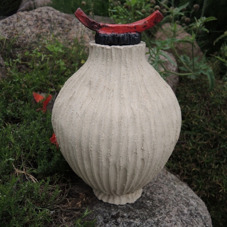 Dekoracyjna urna orientalna z cermiki rękodzieło