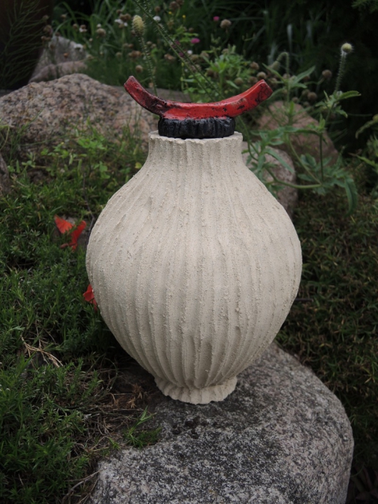 Dekoracyjna urna orientalna z cermiki rękodzieło